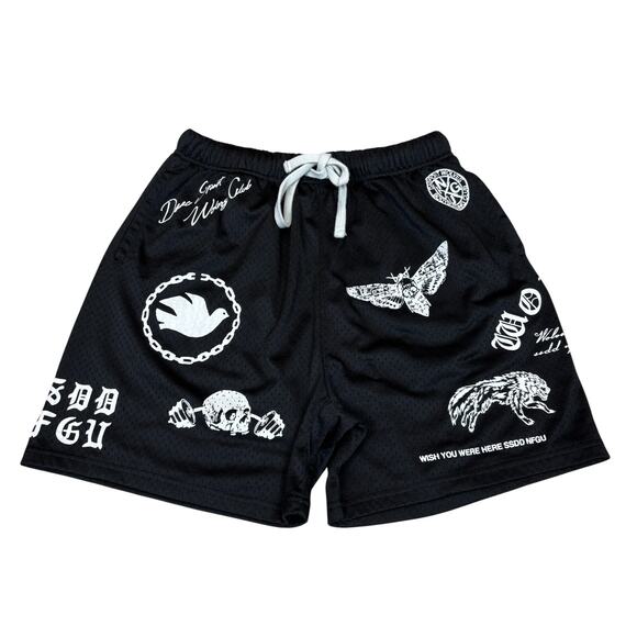 Darc Sport Wolves Wish You Were Here SSDD NFGU Mesh Shorts Large - Picture 1 of 7